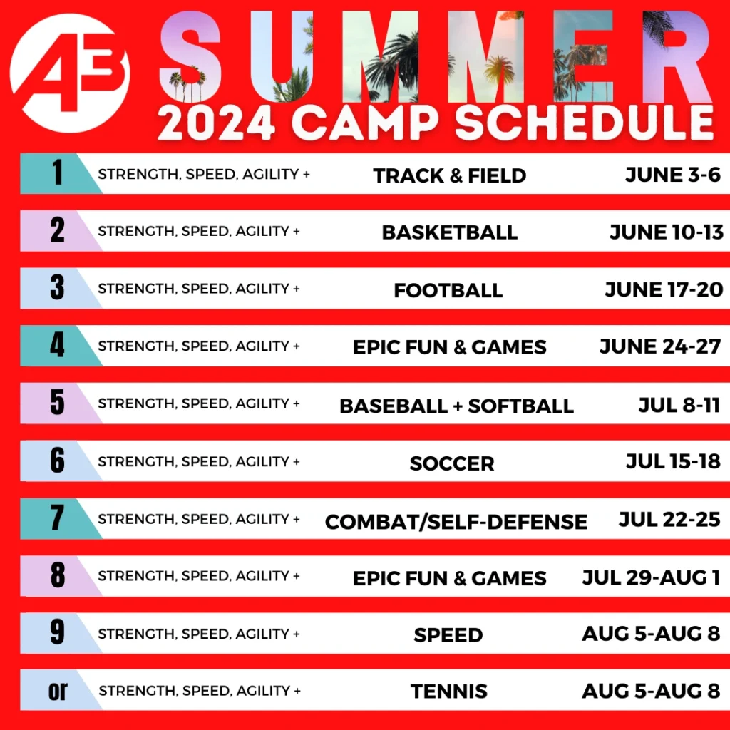 2024 youth summer camp schedule